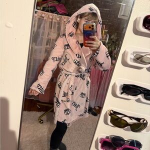 pink plushy Juicy Couture robe